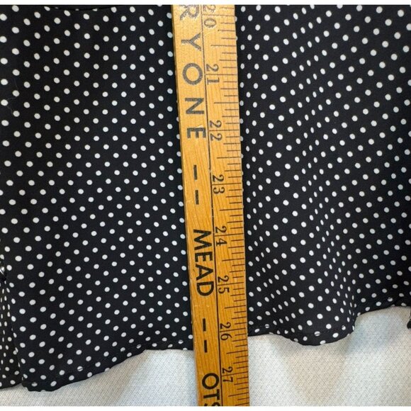 Chicos Womens Polka Dot Button Front Tunic Blouse Size 3 Black & White - Picture 7 of 13